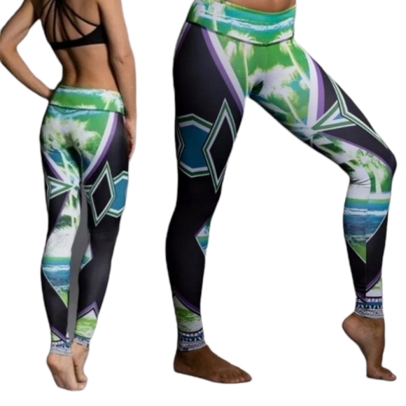 Onzie Palm Sunset printed leggings - Picture 1 of 10